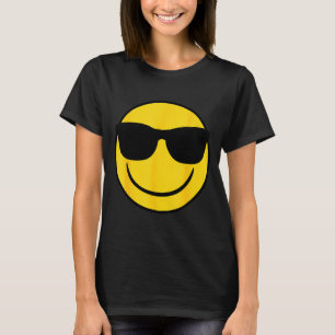 Emoji Retro Sungles Yellow Smile Face  T-Shirt