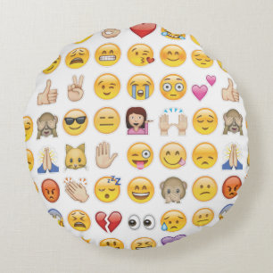 emoji round pillow