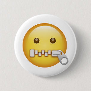 emoji silence 2 inch round button