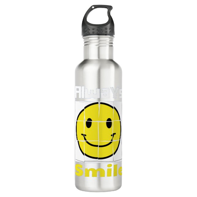 emoji smile 710 ml water bottle (Front)