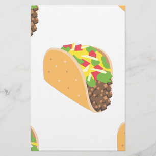 emoji taco stationery