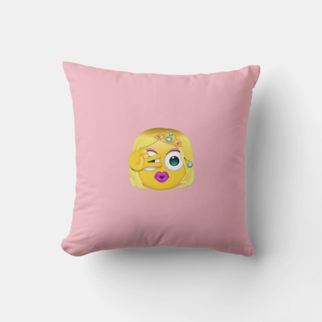 emoji throw pillow (Front)
