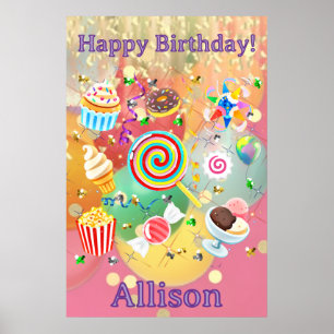 Emoji Treats Birthday Party Poster