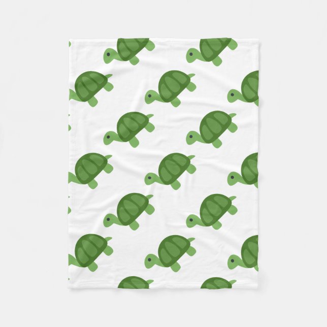 Emoji Turtle Fleece Blanket (Front)