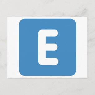emoji Twitter - Letter E Postcard