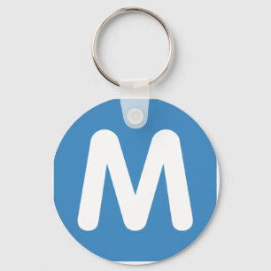 Emoji Twitter - Letter M Keychain