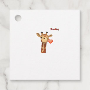 emoji winking kissing heart giraffe face favour tags