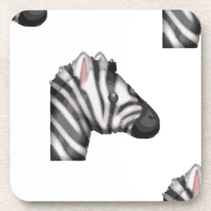 emoji zebra coaster