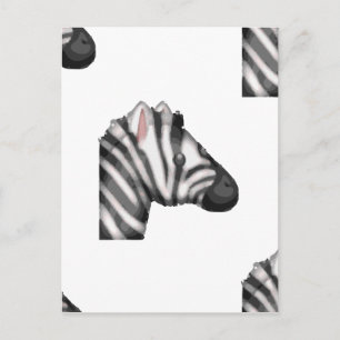 emoji zebra postcard