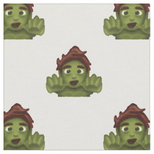 emoji zombie man fabric