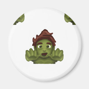 emoji zombie man magnet
