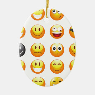 emojis ceramic ornament