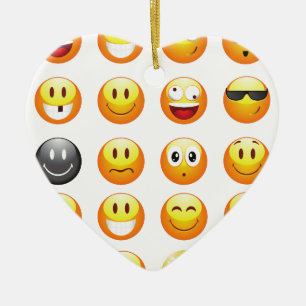 emojis ceramic ornament