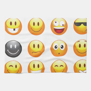 emojis kitchen towel