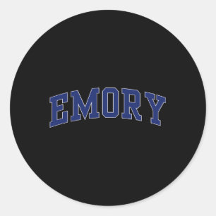 Emory Eagles Arch Over Classic Round Sticker