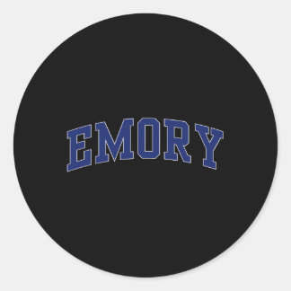 Emory Eagles Arch Over Classic Round Sticker