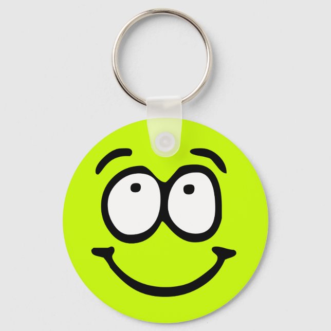 Emoticon Customizable Background Keychain (Front)