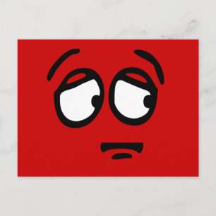 Emoticon Customized Background Postcard