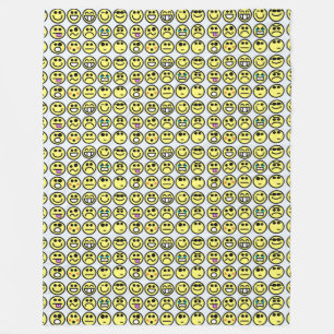 emoticon happy face blanket