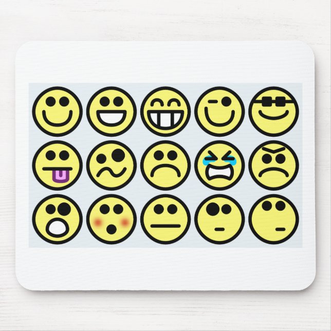 emoticon happy face mouse pad (Front)