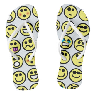 emoticon happy face shoes flip flops sandals