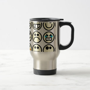 emoticon happy face travel mug