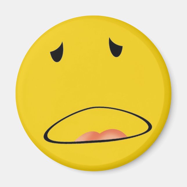 emoticon i feel sick magnet (Front)