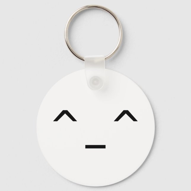 ^_^ Emoticon Keychain (Front)