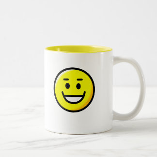 Emoticon Mug: Smile Two-Tone Coffee Mug