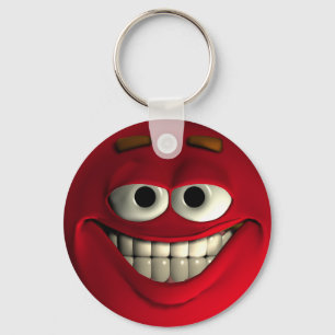 Emoticon Red Keychain
