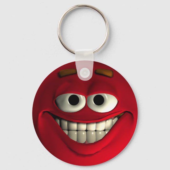 Emoticon Red Keychain (Front)