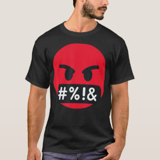 Emoticon Serious Face with Symbols Covering Mouth  T-Shirt