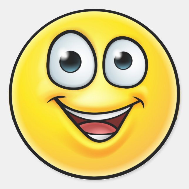 Emoticon Thumbs Up Icon Classic Round Sticker (Front)