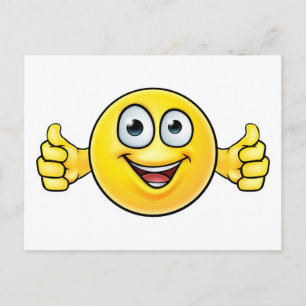 Emoticon Thumbs Up Icon Postcard