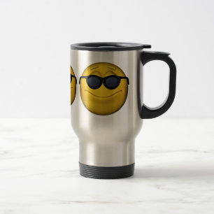 Emoticon With Sunglasses Travel Mug