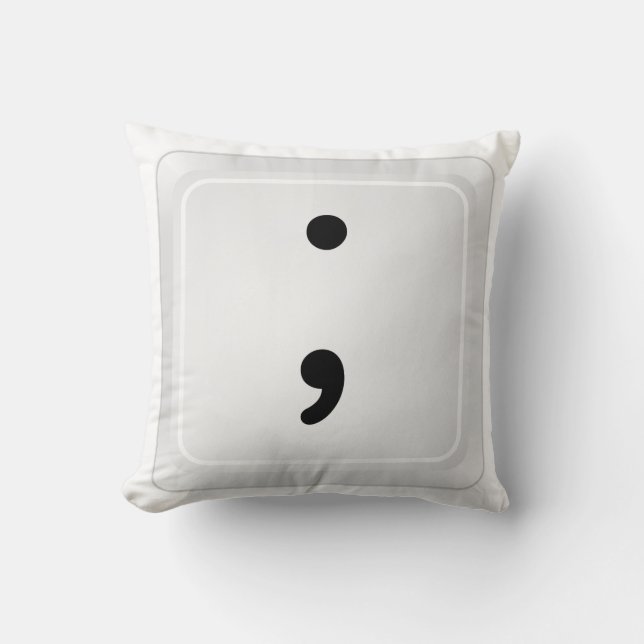 émoticône - coussin de point-virgule (Recto)