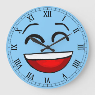 emotion blue large clock