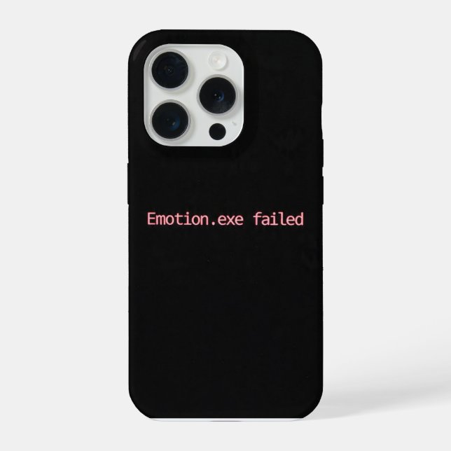 Emotion.exe Failed Minimal Phone Case Tech Humour  (Back)