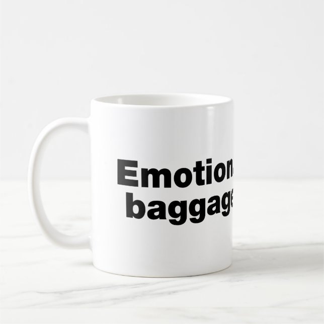 Emotional baggage coffee mug (Left)