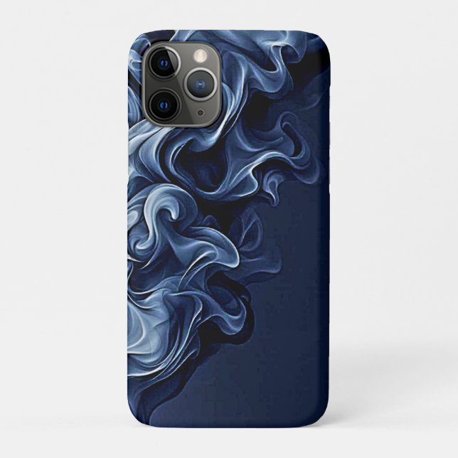 Emotional Blue Smoke Art Case-Mate iPhone Case (Back)