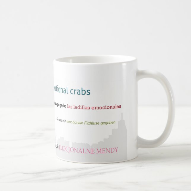 Emotional Crabs Cityscape Coffee Mug (Right)