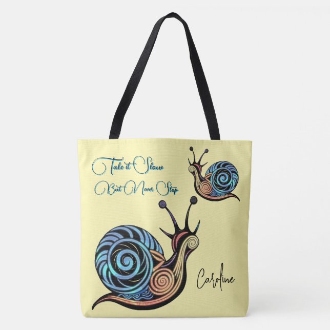 Emotional Encouraging Message Pastel Fluid Colours Tote Bag (Front)