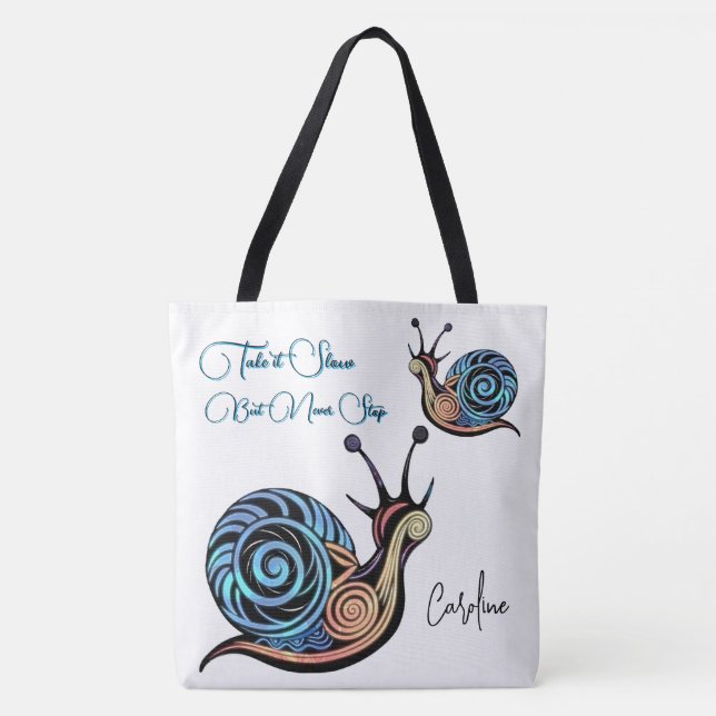 Emotional Encouraging Message Pastel Fluid Colours Tote Bag (Front)