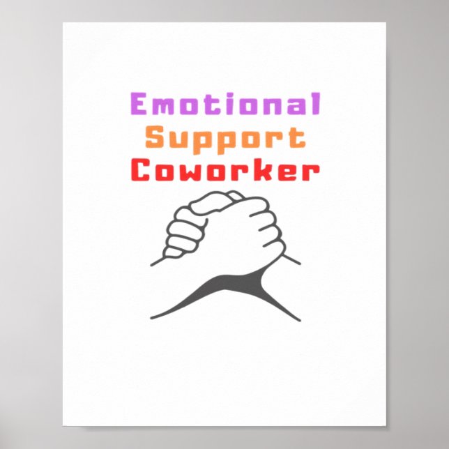 Emotional Help Best Coworker Poster (Front)