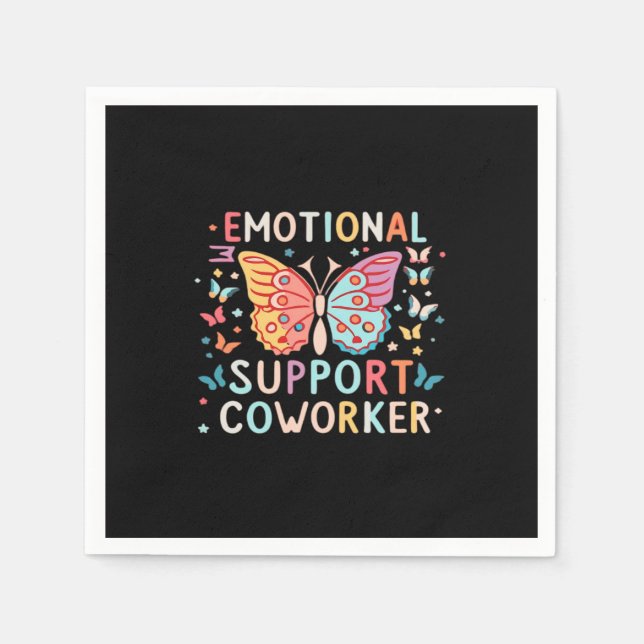 Emotional Help Co-worker Classic Cute Meme Napkin (Front)