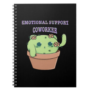 Emotional Help Coworker  Cat Stickers Classic Notebook