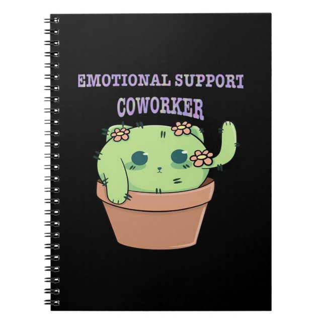 Emotional Help Coworker  Cat Stickers Classic Notebook (Front)