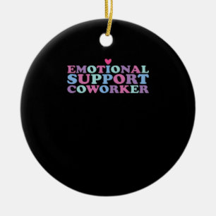 Emotional Help Coworker Chill Meme and Viral Ceramic Ornament