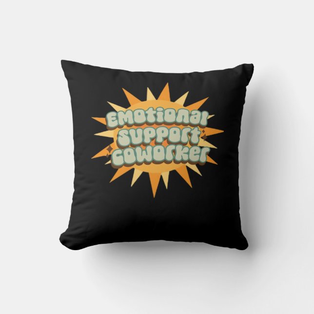 Emotional Help Coworker Classic Chill Funny Throw Pillow (Front)