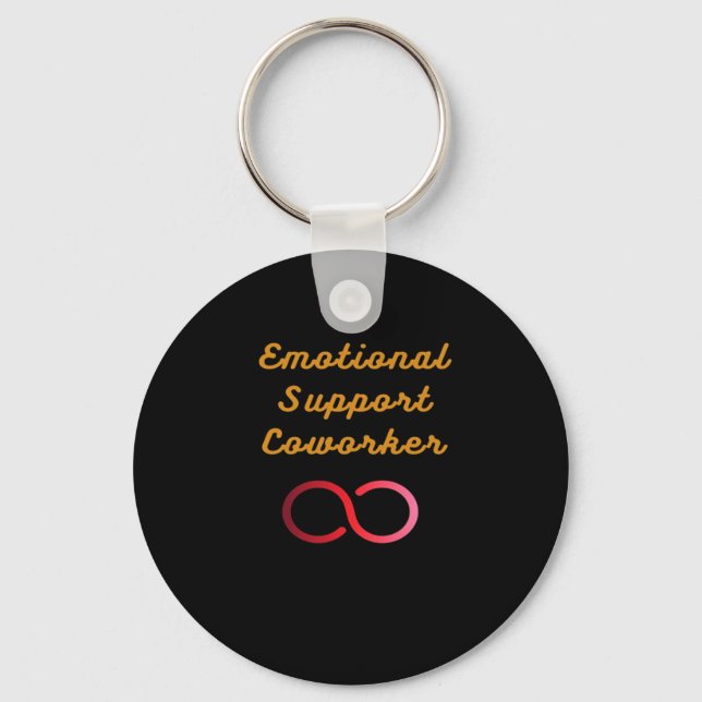 Emotional Help Coworker - Classic Labour Day Keychain (Front)